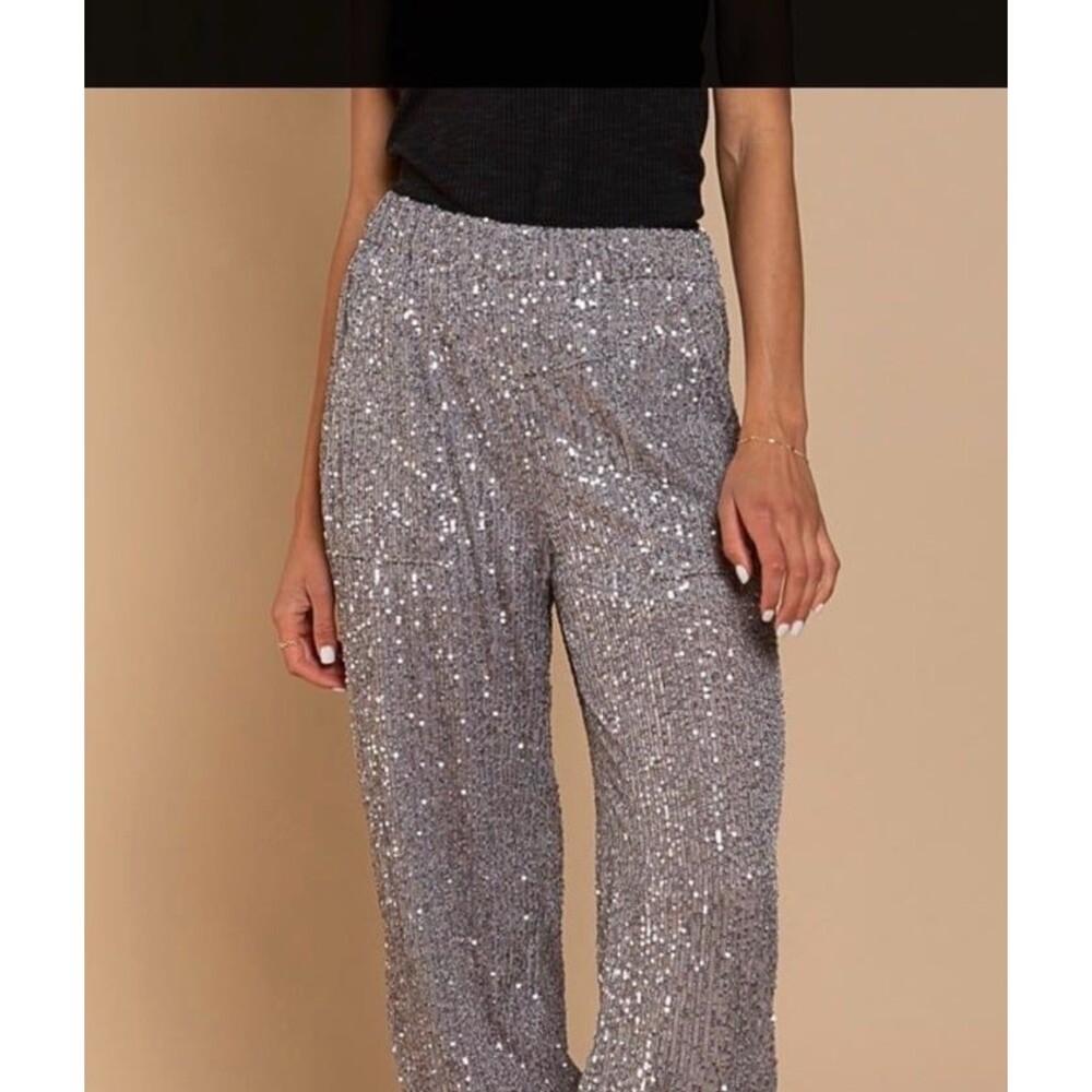 Sequin joggers POL joggers pol joggers pol pants womens joggers small 2-6 NEW sm
